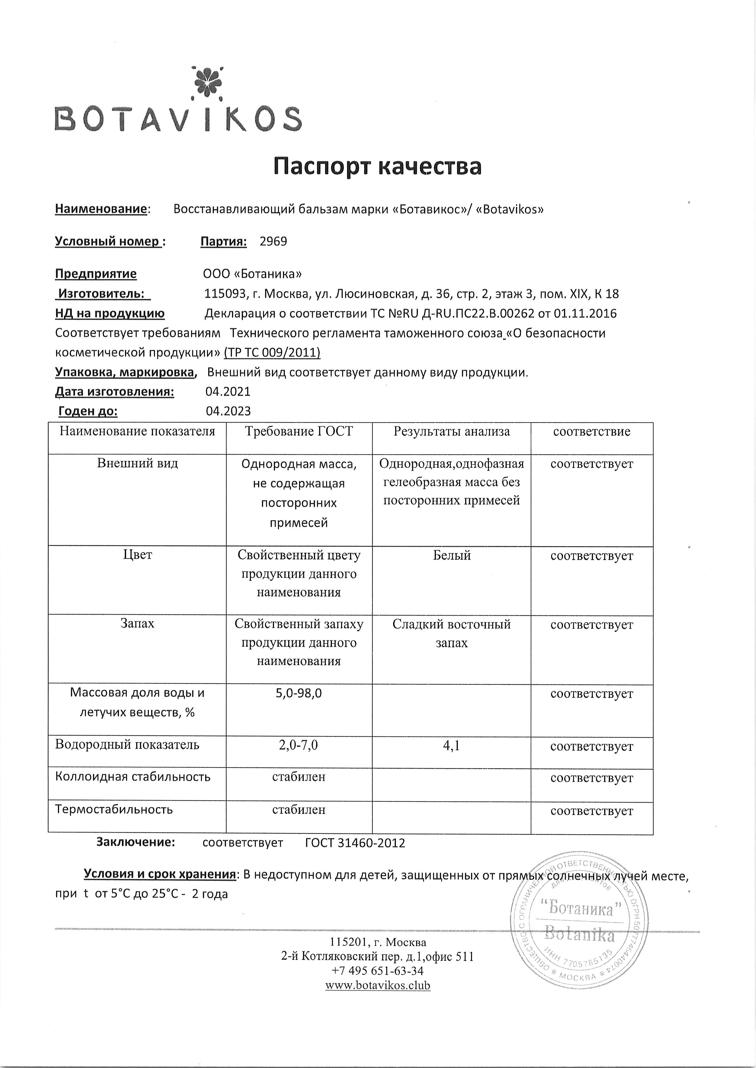 Паспорт №042022